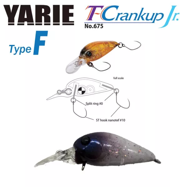 Yarie T-Crankup Jr 675 Type F 2,8cm 1,8gr C31 Variation Vobler