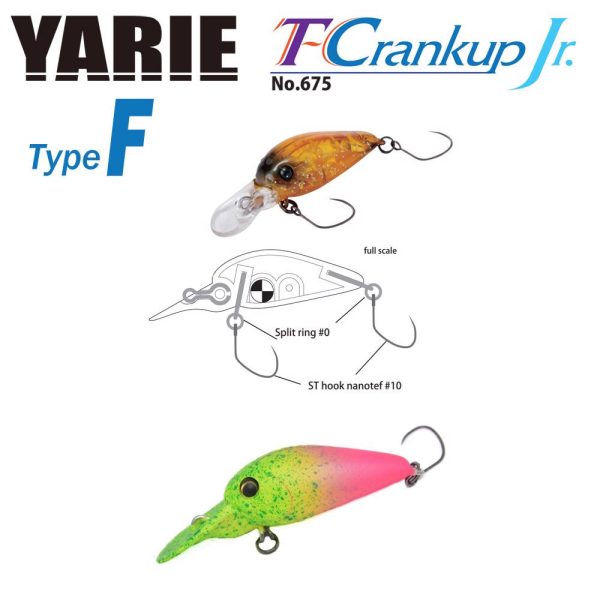 Yarie 675 T-Crankup Jr Type F 2,8cm 1,8gr C34 Go Go Chart Vobler