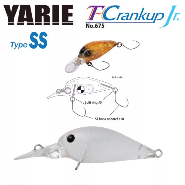 Yarie T-Crankup Jr 675 Type SS 2,8cm 2,1gr C1 Clear Wobbler