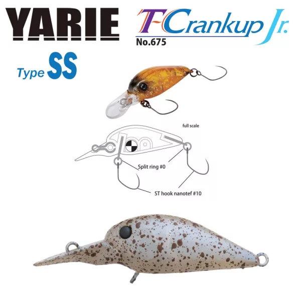 Yarie T-Crankup Jr 675 Type SS 2,8cm 2,1gr C22 Tana Color Wobbler
