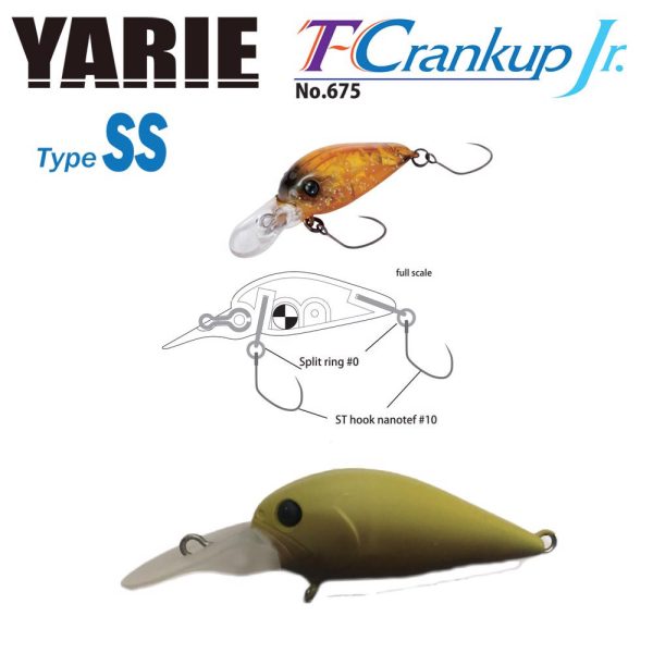 Yarie T-Crankup Jr 675 Type SS 2,8cm 2,1gr C29 Edamame Wobbler