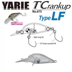 Yarie T-Crankup 675 Type LF 3,5cm 2,6gr C1 Clear Vobler