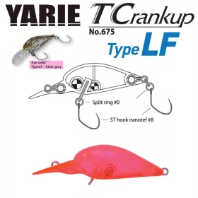   Yarie T-Crankup 675 Type LF 3,5cm 2,6gr C18 Clear Pink Vobler