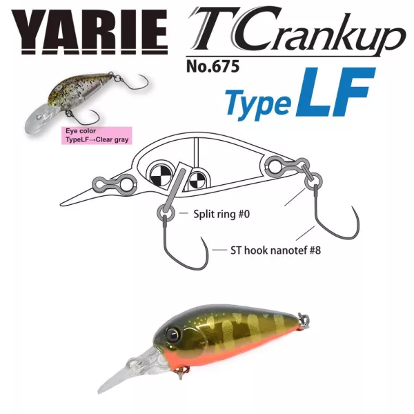 Yarie 675 T-Crankup Type LF 3,5cm 2,6gr C33 Kukorin Yamame Vobler