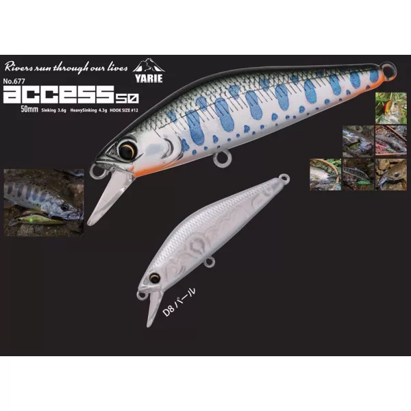 Yarie 677 Access S 50mm 3,6gr D8 Pearl Vobler