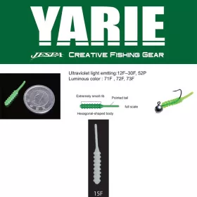 Yarie Amibaits 691 2,3cm 15F White Solid Gumijasta Vaba 14db
