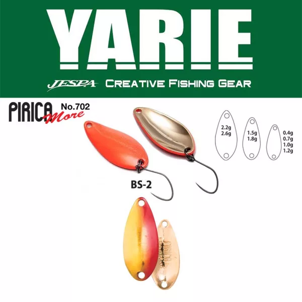 Yarie 702 Pirica More 2,2gr BS-2 Red/Gold Vaba za žlico