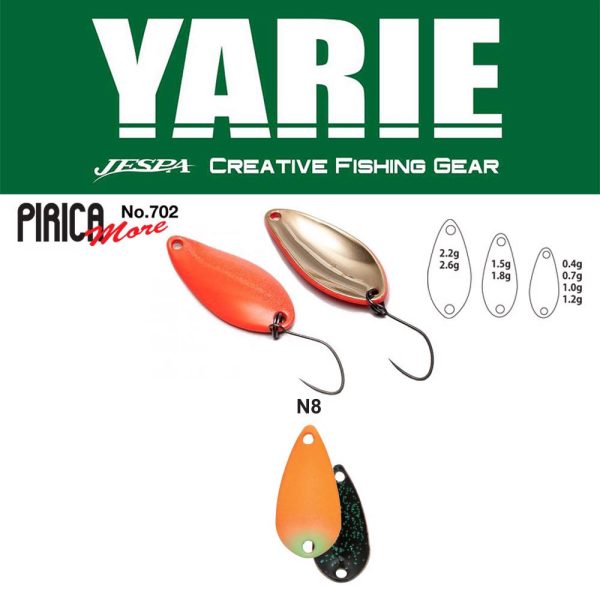 Yarie 702 Pirica More 2,2gr N8 AG Carrot/Black žlica vaba