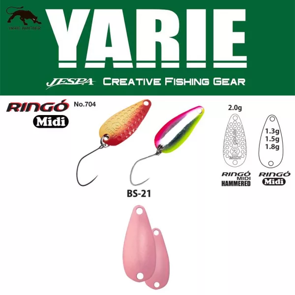Yarie 704 Ringo Midi 1,8gr BS-21 Gradation R Pink nihalni vobler