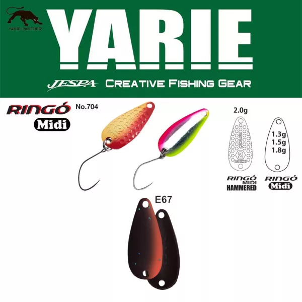 Yarie 704 Ringo Midi 1,8gr E67 Winner Brown Žlica vaba
