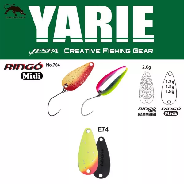 Yarie 704 Ringo Midi 1,8gr E74 Lemon Squash žlica bleščeč
