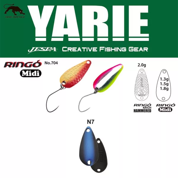 Yarie 704 Ringo Midi 1,8gr N7 Husky Eye Žlični vobler