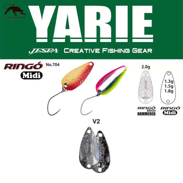Yarie 704 Ringo Midi 1,8gr V2 Naive Silver Žlični vobler