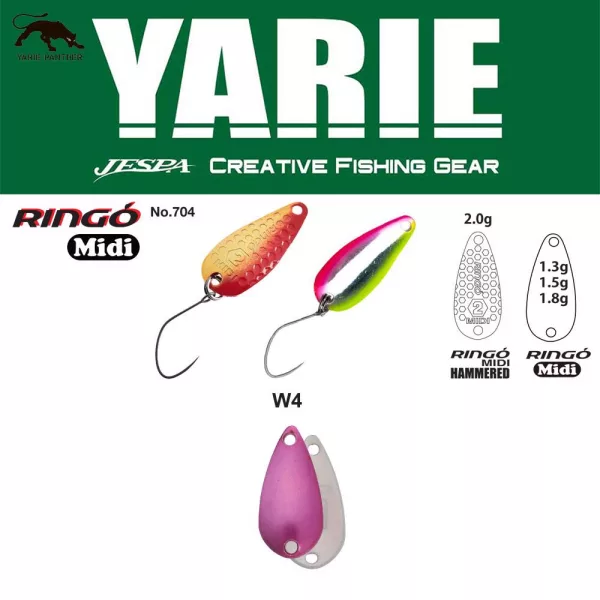 Yarie 704 Ringo Midi 1,8gr W4 Norinori Pink Žlica