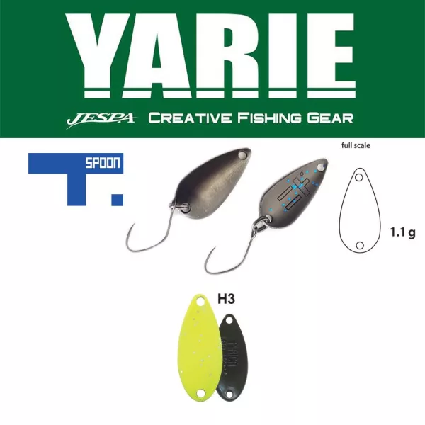 Yarie 706 T-Spoon 1,1gr H3 Chart Glitter Žlička Vaba