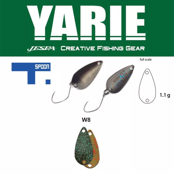 Yarie 706 T-Spoon 1,1gr W8 Iwadatami Žlica Vaba