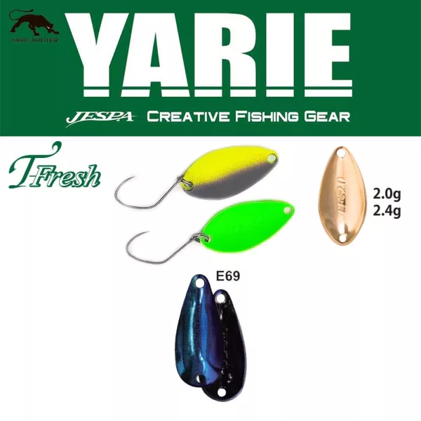 Yarie 708T T-Fresh 2,0gr E69 Fire Blue Žlica Vaba