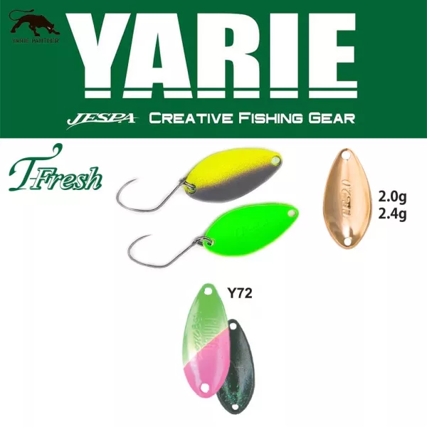 Yarie 708T T-Fresh 2,4gr Y72 Green/Pink Žlica Vaba