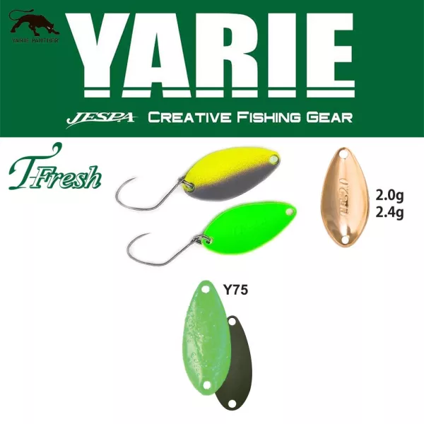 Yarie 708T T-Fresh 2,4gr Y75 Green Hololume žlica vobler