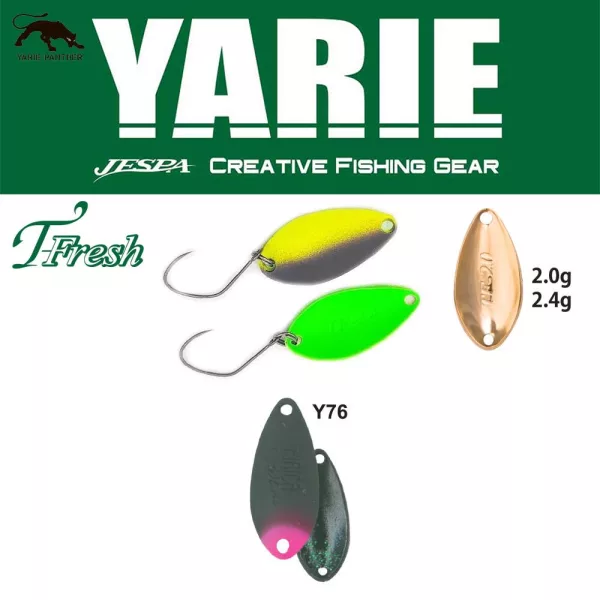 Yarie 708T T-Fresh 2,4gr Y76 Olive/Pink Tail Žlica Blinker