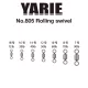 Yarie 805 Rolling Swivel Black 90lb 7 Vrtljika 15db