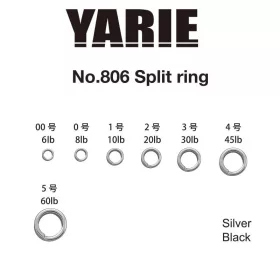 Yarie 806 Split Ring Silver 30lb 3 Deljeni obroč 25 kos