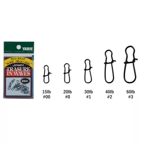 Yarie 809 Line Snap Black #0 20lb Sponka 11 kos