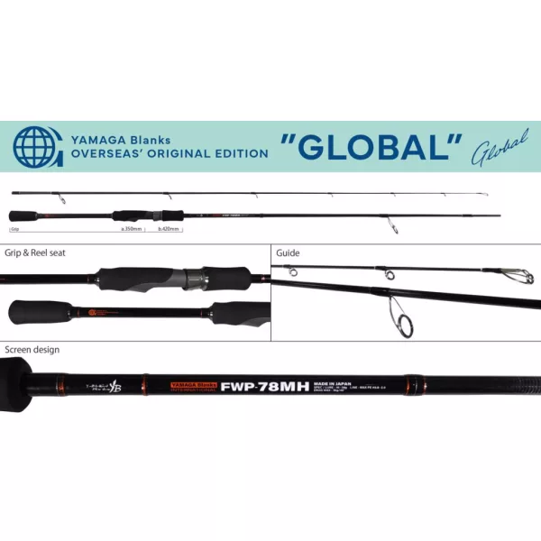 Yamaga Blanks FWP-78MH Global 2,36m 10-38gr 2 Részes Pergető Bot