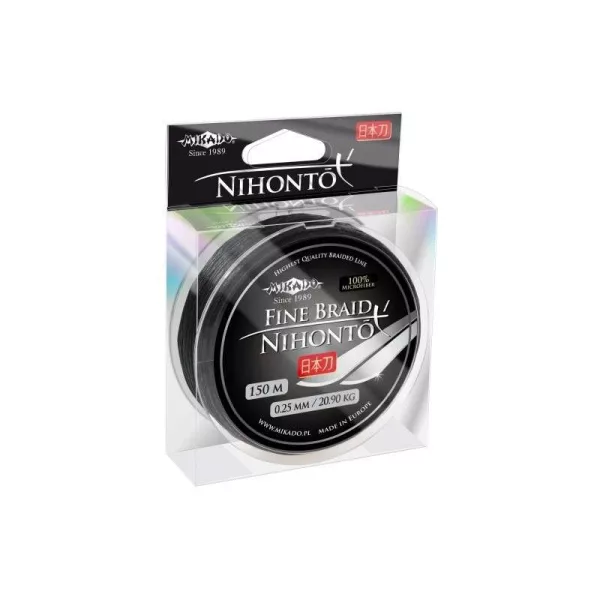 Mikado Nihonto Fine 0,1mm 15m Črna Pletena predvrvica